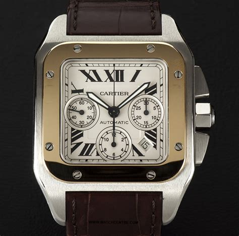 cartier santos 100 chronograph swiss replica watch|cartier santos 100 price uk.